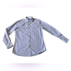 Buckle BKE Tailored Fit Gray Western Style Shirt, Men’s Size Small